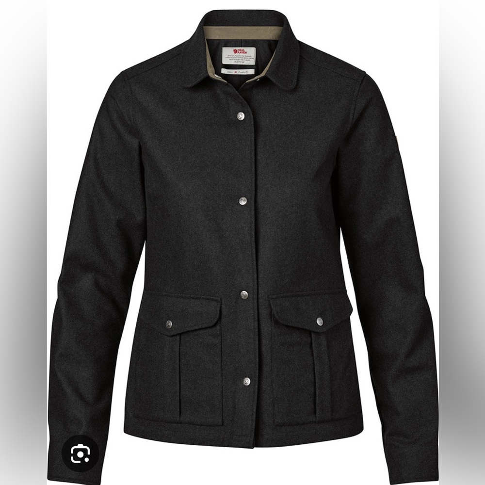 Fjallraven Black Womens Re-wool Greenland jacket M spring